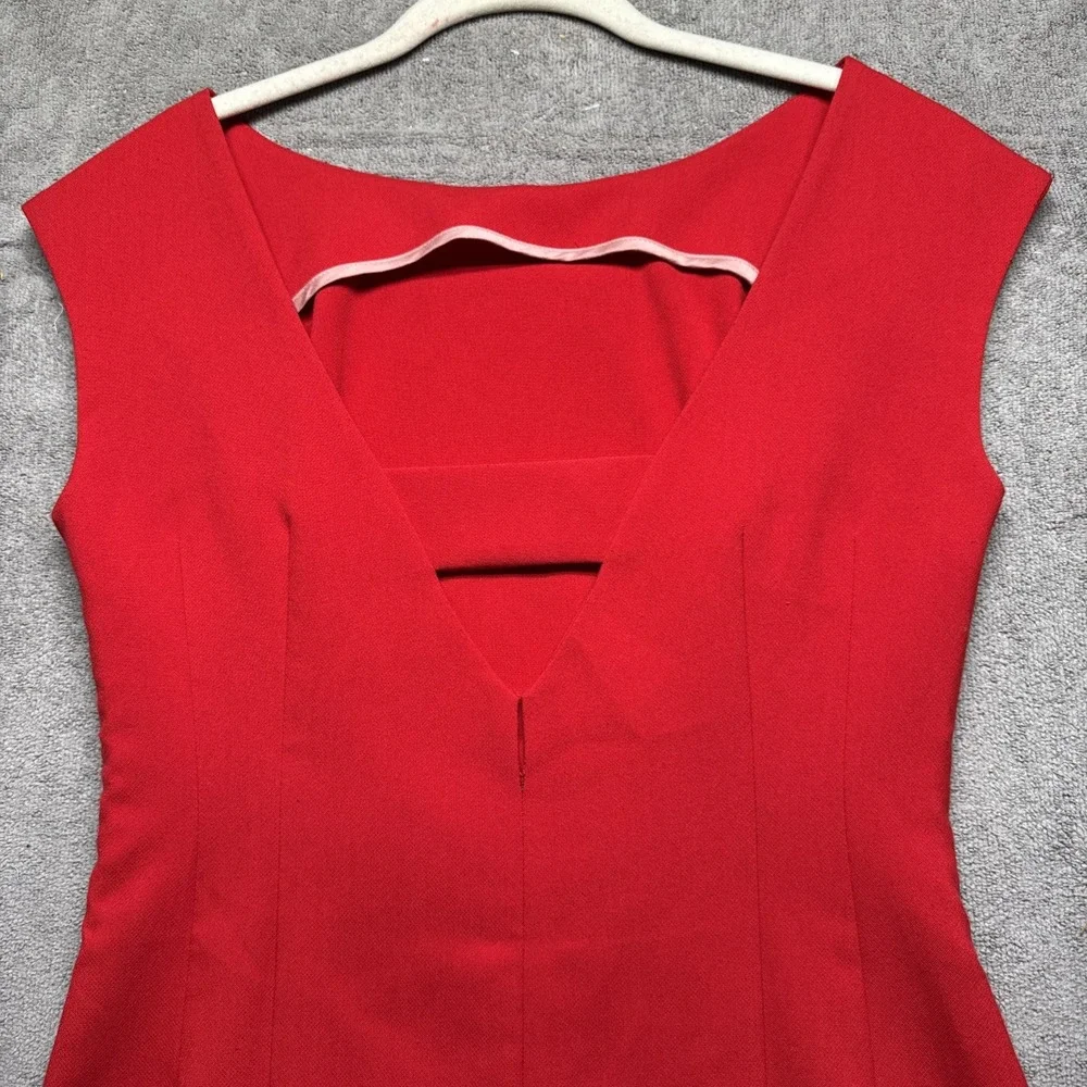 Maeve Anthropologie Red Sleeveless Sheath Dress Women's 6 Date Night Party - Picture 6 of 7